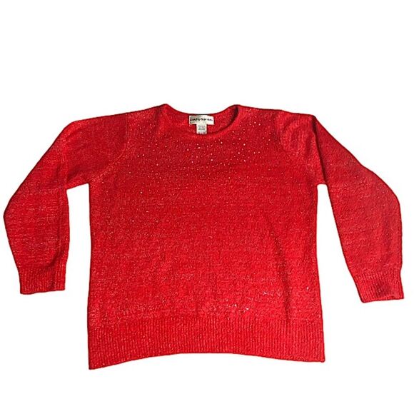 Cathy Daniels Sweater Womens Size Large Sparkly Embellished Pullover Sequins - Picture 3 of 7